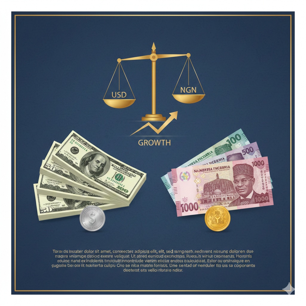 USD vs NGN Currency Illustration