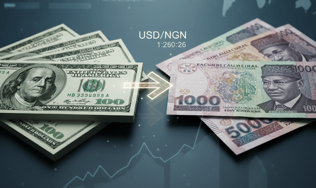 Comparison illustration of United States Dollar and Nigerian Naira currency (1)