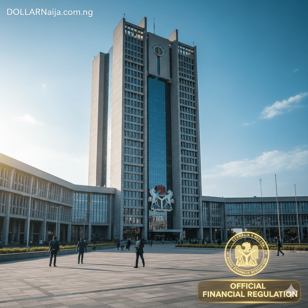 The Central Bank of Nigeria building exterior representing official financial regulation. (1)