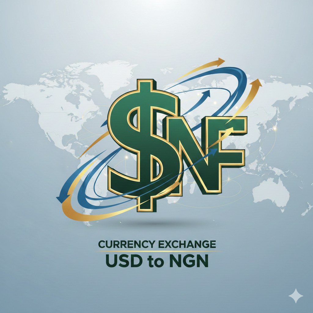 A digital illustration of the US Dollar and Nigerian Naira symbols representing currency exchange.