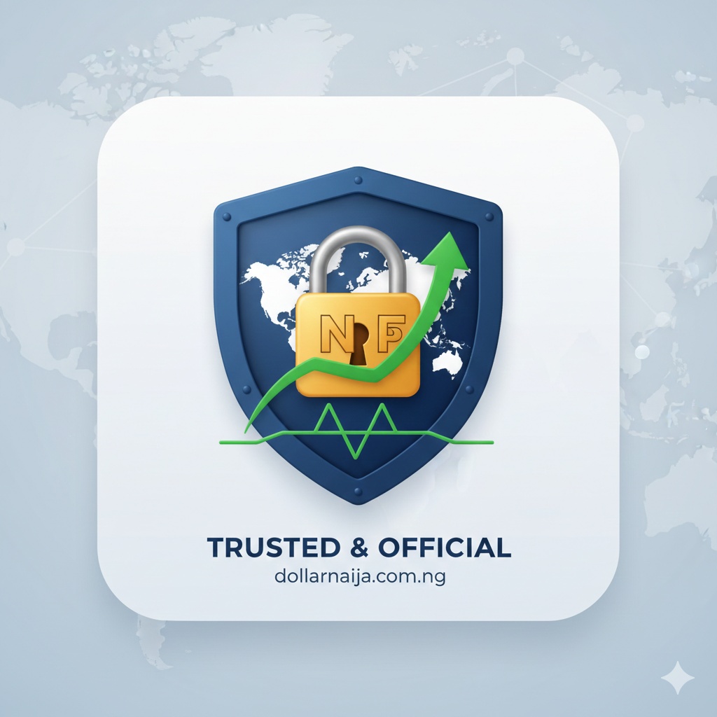 A secure digital banking icon representing safe and official currency transactions in Nigeria.