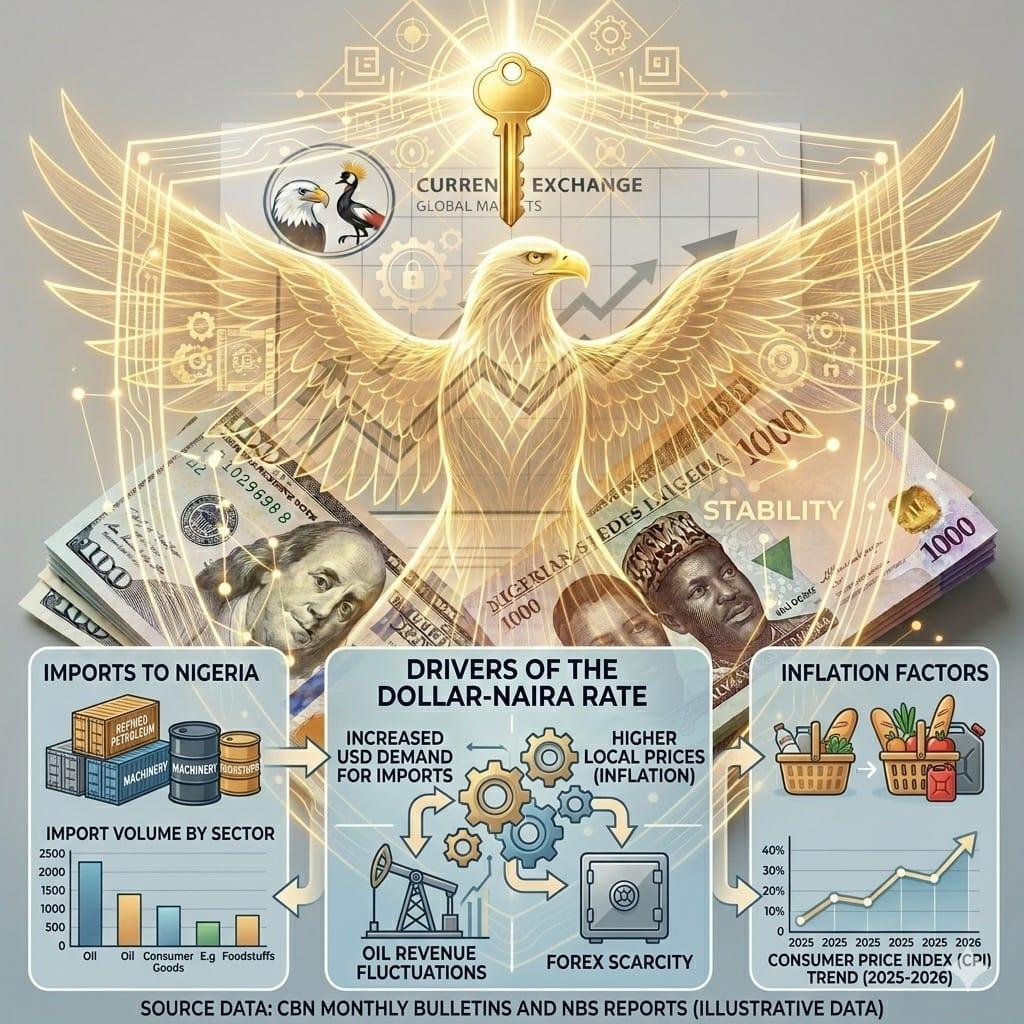 A person shopping in a Nigerian supermarket illustrating the impact of inflation and exchange rates on food prices