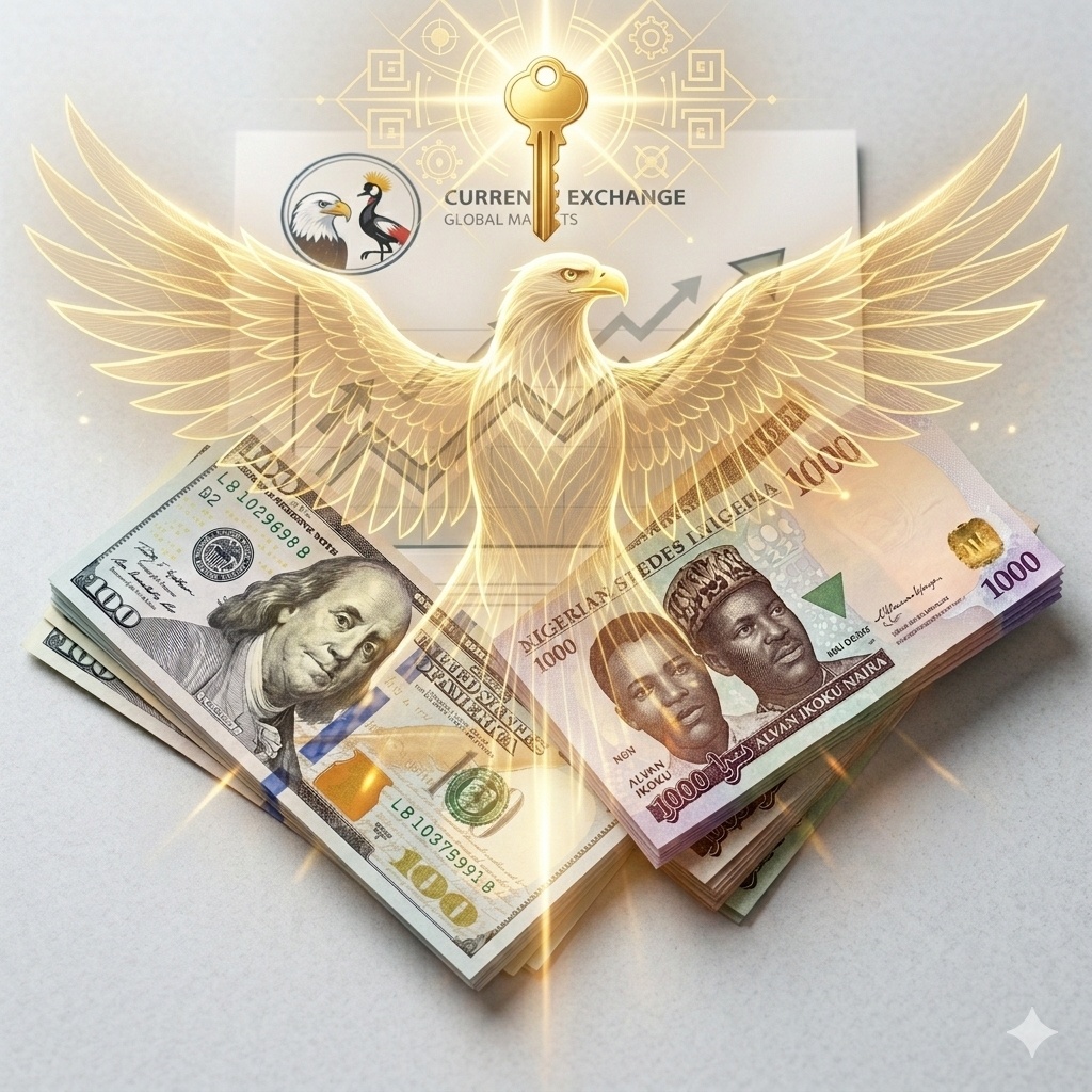 The Central Bank of Nigeria headquarters in Abuja representing official financial regulation and exchange rates.